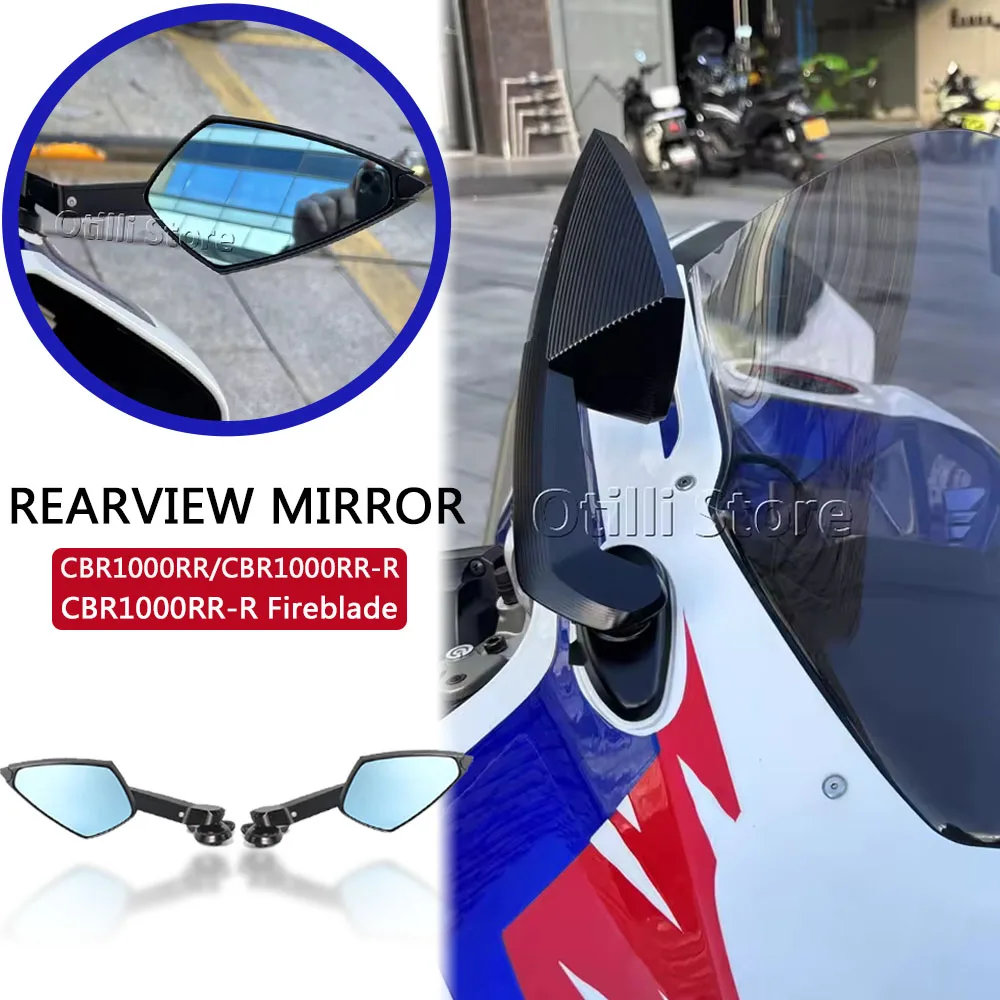 

Motorcycle Rearview LED Turn Signal Side Mirrors Black For Honda CBR1000RR CBR 1000RR CBR1000RR-R CBR 1000 RR-R 2019-2025