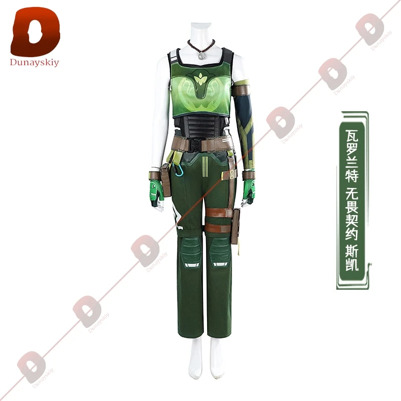 Anime jogo valorant cosplay traje novo herói skye cos calças superiores terno conjunto com peruca halloween carnaval festa roupas role play