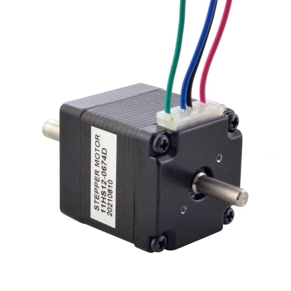듀얼 샤프트 Nema 11 스테퍼 모터 1.8deg 7Ncm(9.94oz.in) DIY CNC 3D 프린터 모터용 0.67A 4리드 스텝 모터