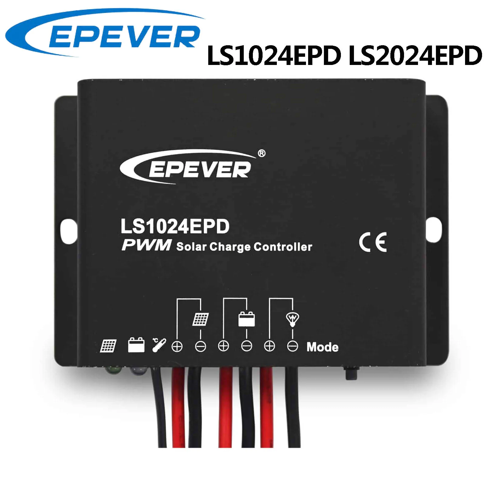EPEVER LS1024EPD LS2024EPD 10A 20A PWM Solar Charge Controller System Auto Identify 12/24V Max PV Input 50V