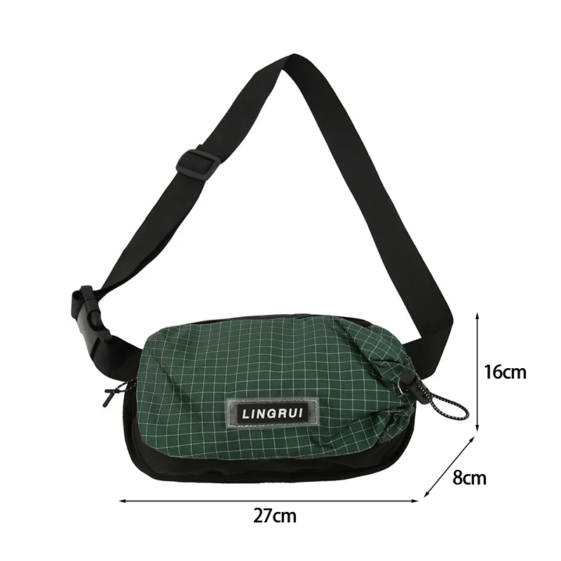 Men's Sporty Casual Crossbody Bag - Lightweight Nylon with Secure Zipper, Adjustable Strap, Youth Everyday Essentials Carrier