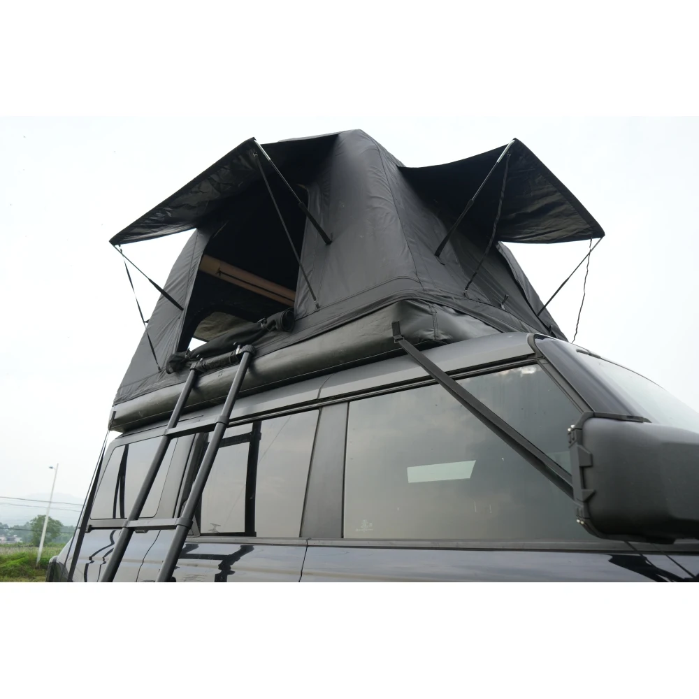 خيمة على السطح ورف السقف يستخدم المحمولة للطي الألومنيوم سلم متداخل الأجزاء عدم الانزلاق تمديد سلم تصغير مع السنانير