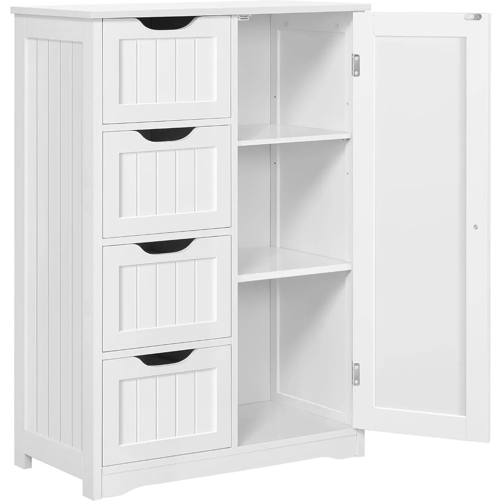 خزانة أرضية حمام كبيرة مع 4 أبواب وخزانة بباب واحد، وخزانة تخزين قائمة بذاتها لغرفة المعيشة