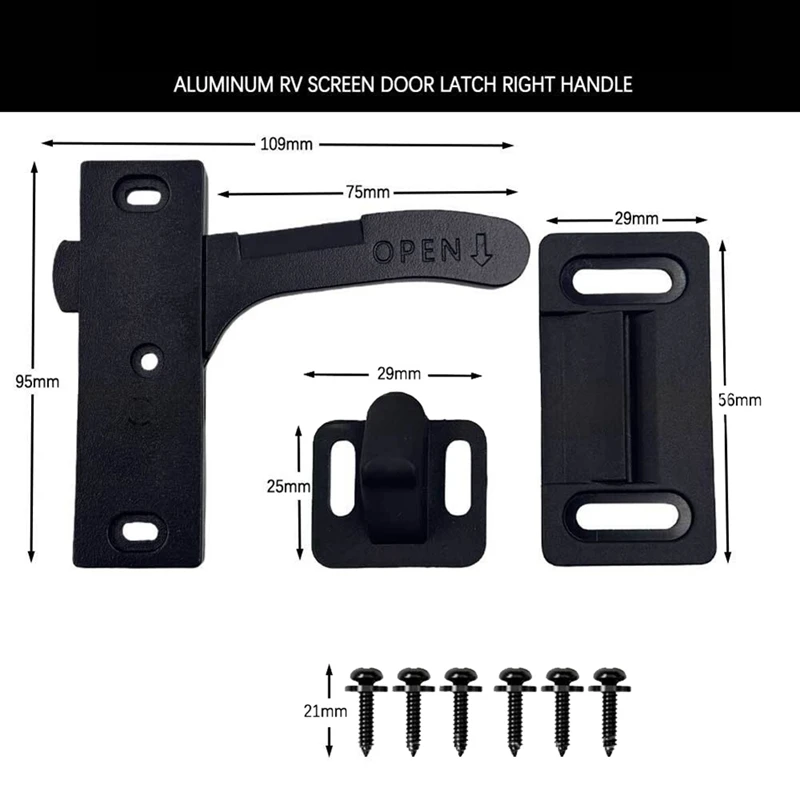 

Алюминиевый комплект для замены правой ручки двери экрана автофургона для туристического прицепа, аксессуары для автофургона внутри [AA74-AAA]