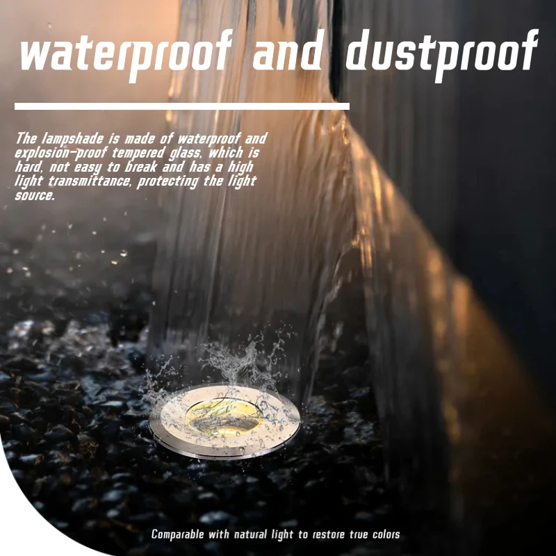 LED ضوء تحت الأرض مصباح أرضي في الهواء الطلق الأرض حديقة مسار مربع دفن ساحة بقعة المشهد DC12V IP67