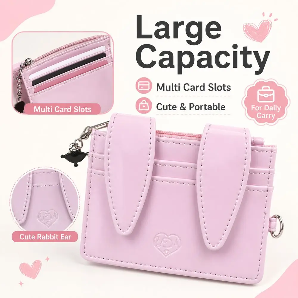 High Quality Multi-Card Slot Card Holder Portable PU Leather Multi-Card Slot Storage Bag Waterproof Portable ID Card Holder