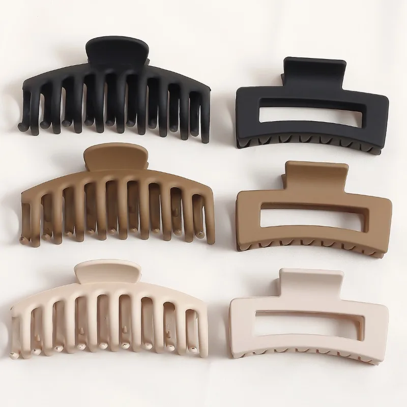 

6PCS Matte Neutral Hair Claw Sets Women Adorable Minimalist Design Trendy Versatile Stylish Girls Headwear Daily Casual Outfits