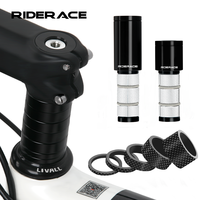 RIDERACE Bicycle Handlebar Stem Height Extender 35MM 55MM Adapter For Carbon Fiber Fork Hidden Riser MTB Road BMX Bike Parts