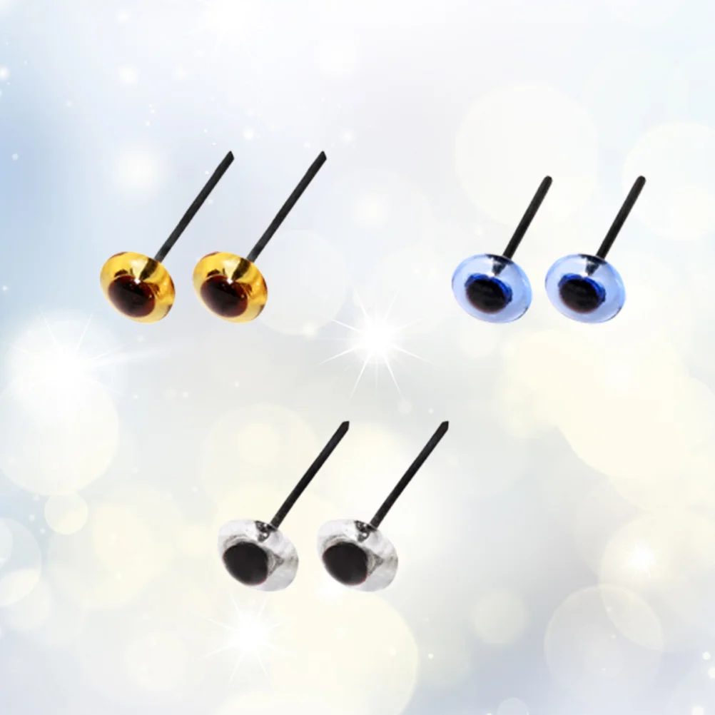 150Pairs عيون سلامة الحيوان البلاستيك 5 مللي متر الأزرق البني شفافة DIY بها بنفسك الحرف اليدوية سكرابوكينغ عيون شفافة #6