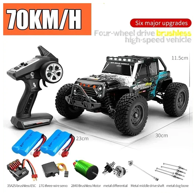 

Rc Cars 16103Pro 50km/h Or 75km/h With LED 1/16 Brushless Moter 4WD Off Road 4x4 High Speed Drift Monster Truck Kids Toys Gift