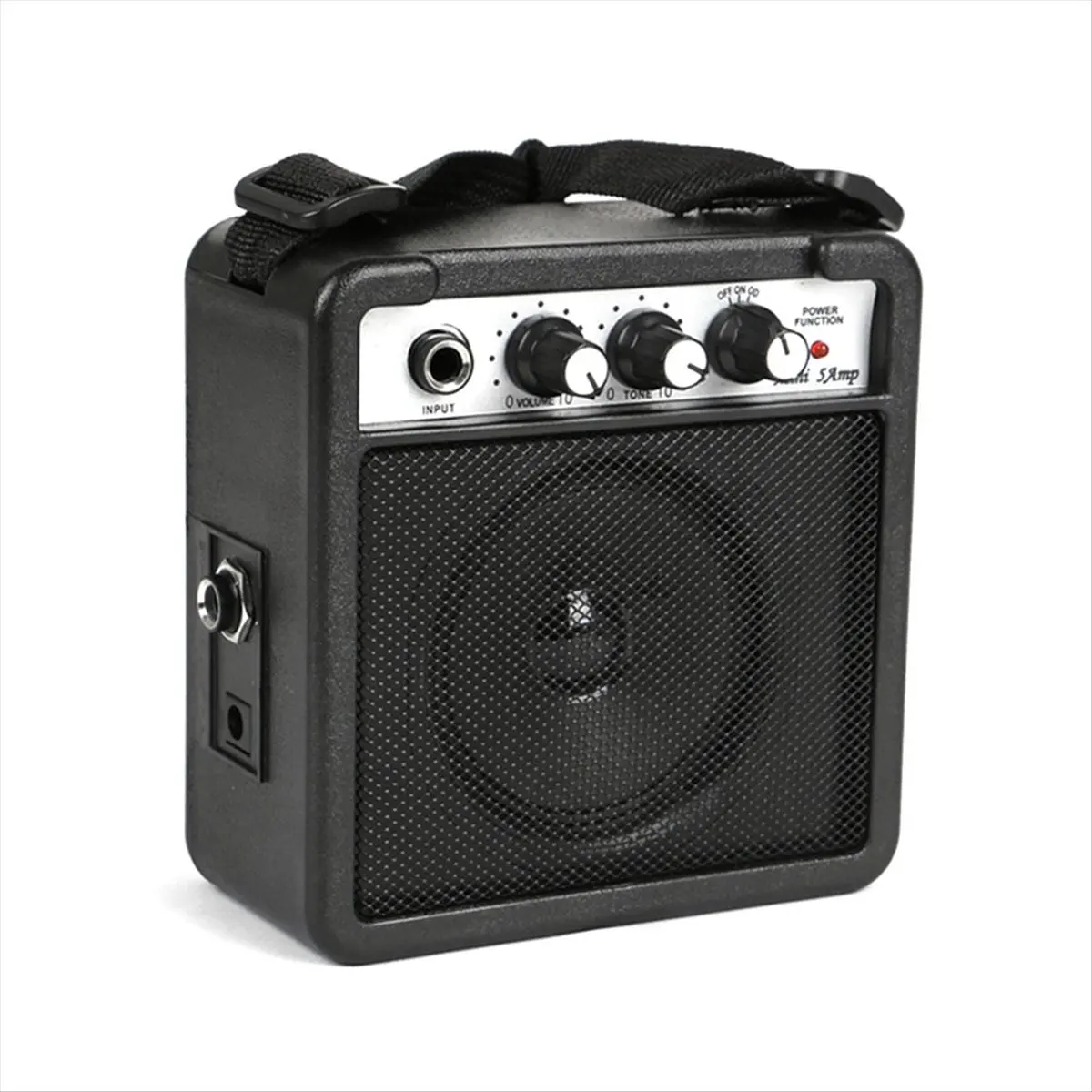 L79A 5W Mini Guitar Amplifier Amp Speaker with 3.5mm & 6.35mm Inputs 1/4 Inch Output with Volume Tone Adjustment Overdrive