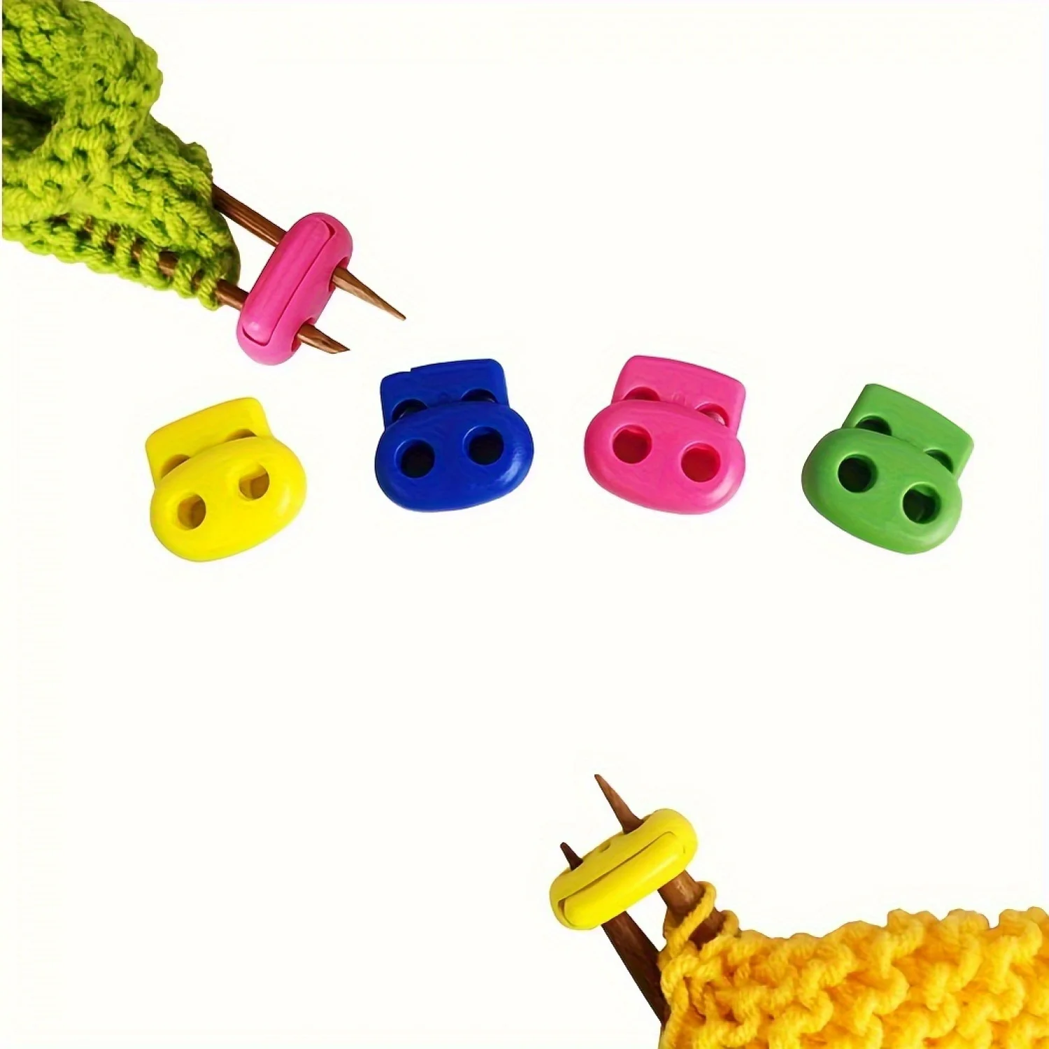 Multi functional fixed buckle, colored needle tip protective cover - needle tip plug for weaving, quilting, art, and sewing