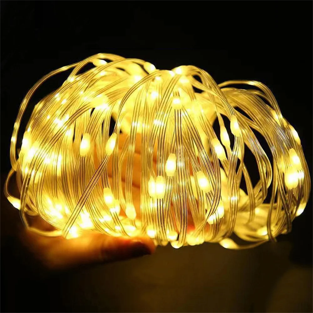 PVC Christmas Fairy Light Outdoor 20M 50M 100M Plug in Christmas Tree Rope String Light Waterproof PVC Tube Rope Garland Light