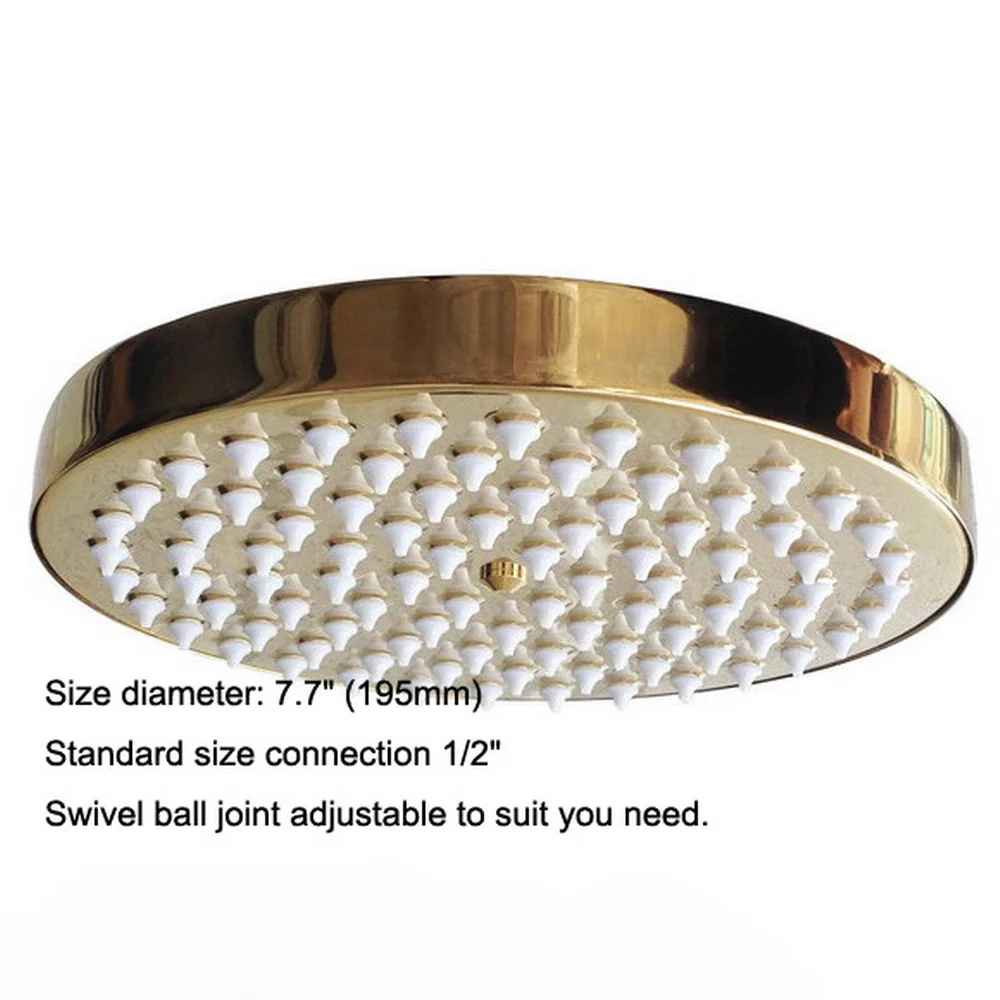 Chuveiro redondo e moderno de 7.7 polegadas nsh043, chuveiro de ouro e bronze