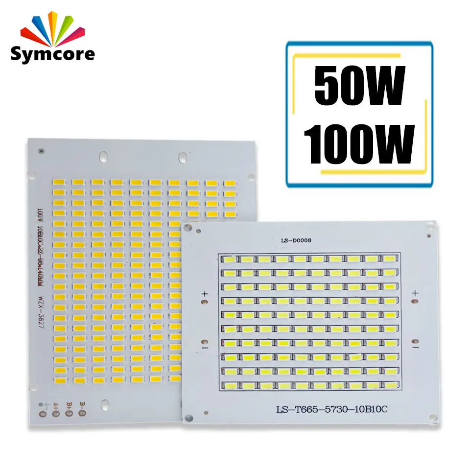 

Full Power LED Floodling Beads 50W 100W SMD5730 LED Lamp Bulb LED PCB Board Aluminum Plate DC30-34V For LED Spotlight Floodlight