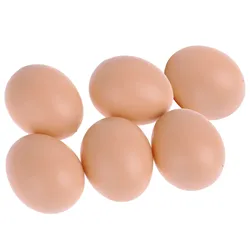6pcs Plastic Eggs Chicken House Small Fake Eggs Farm Animal Supplies Cages Accessories Guide Chicken Nest Egg Painting