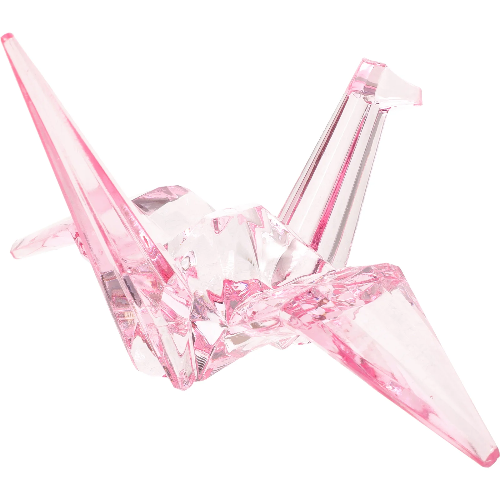 

Animal Figurines Ornaments Acrylic Origami Crane Transparent Birthday Gift Fairy Tale Party Decoration