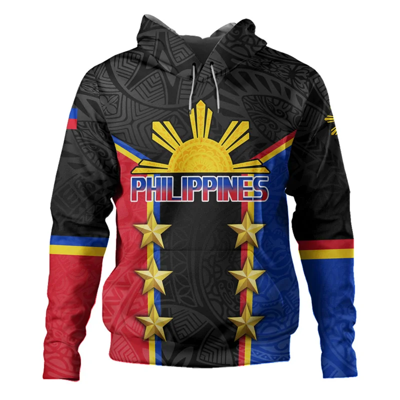 

Philippine Flag National Emblem Graphic Hoodies For Men New In Hoodies & Sweatshirts Pullover Streetwear Women Kid Sportwear