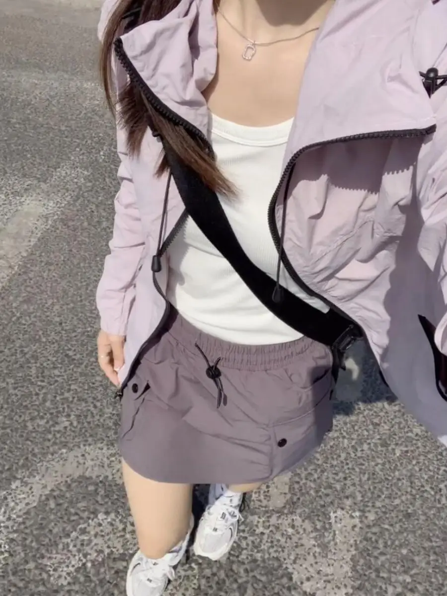 

plus Size Faionable Workwear Sun Protection Set Women's Summer Loose Slimming Jaet f Skirt Two Piece Set Casual Sports...