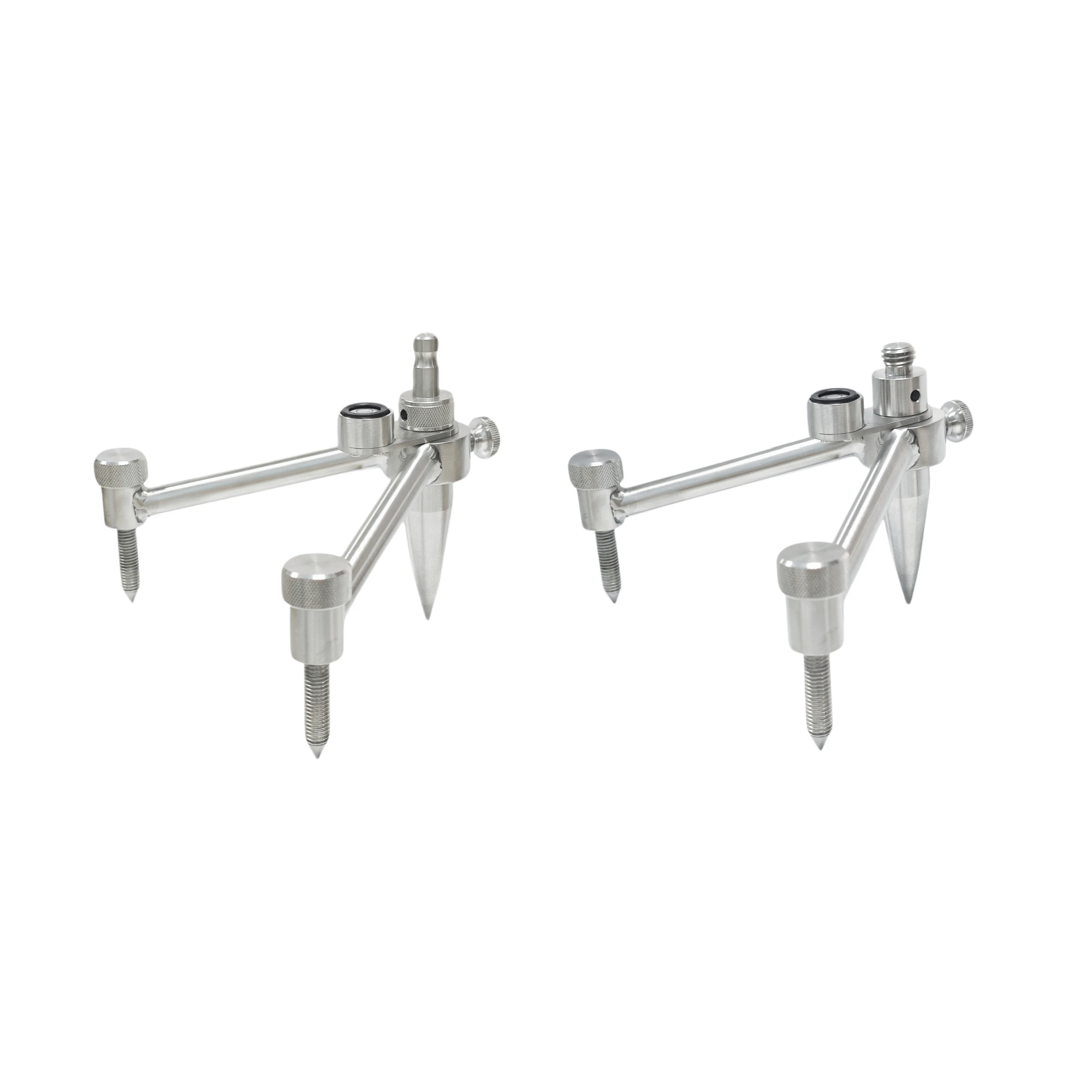 11cm Stainless Steel Mini Survey Tripod for Leica for Topcon Surveying Prism Pole with 5/8-11 Thread Adapter & Bubble Level
