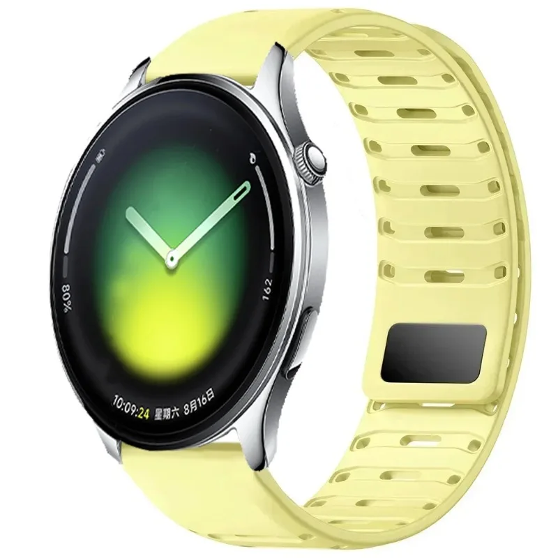 22mm Silicone Strap For Xiaomi Watch 5/S4-3-2/S4 Sport Magnetic Buckle Breathable Wristband OPPO Watch S-X2/Oneplus Watch Lite-3