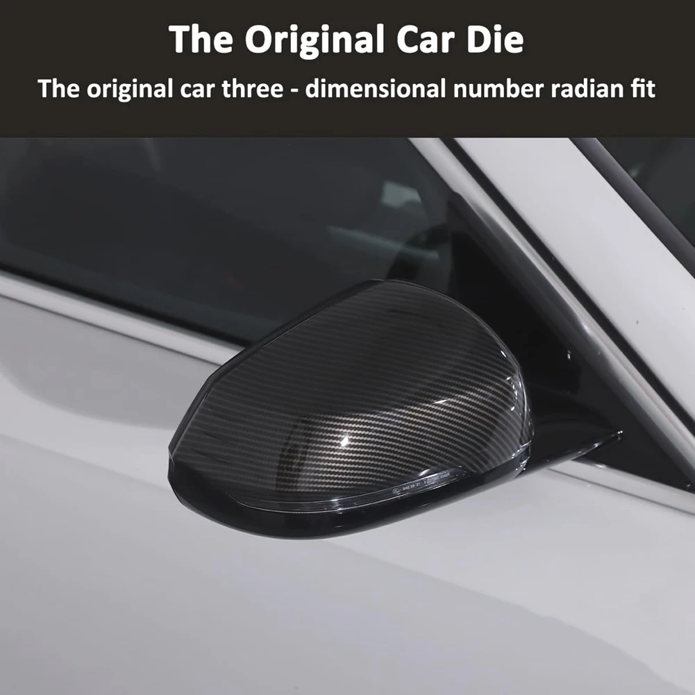 غطاء مرآة الرؤية الخلفية للسيارة الخارجية ، ملصق زخرفي ، قطع غيار ، ABS Carbon ، BMW X1 U11