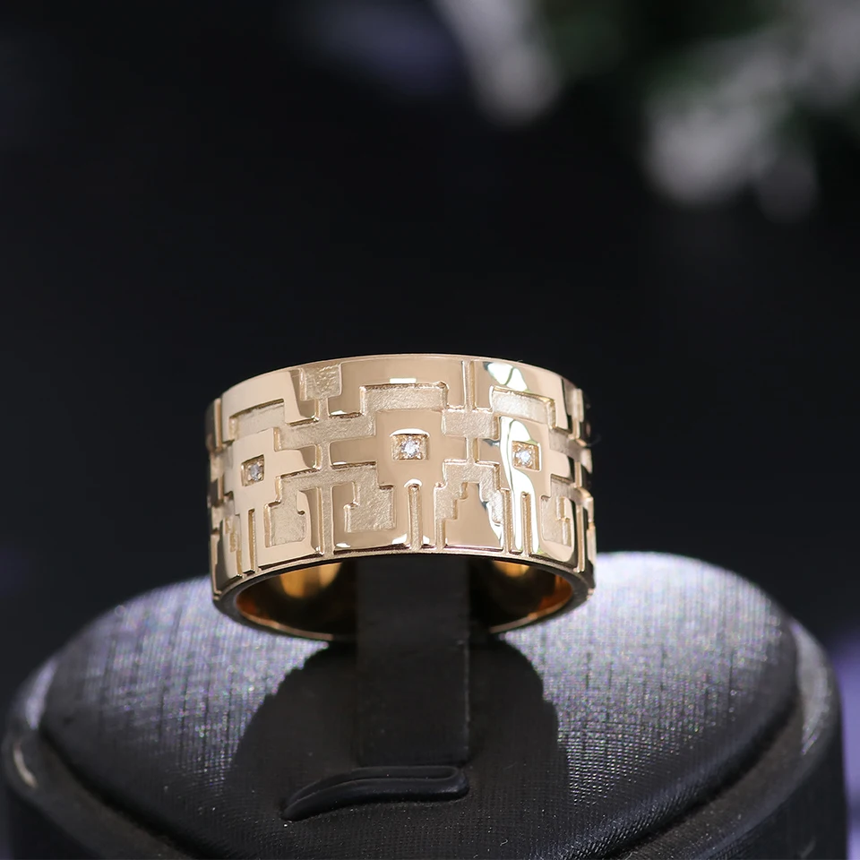 

Мужское кольцо из стерлингового серебра Provence 925 пробы, уникальный роскошный стиль шириной 12 мм, индивидуальный подарок, желтое золото, покрытие для мужчин