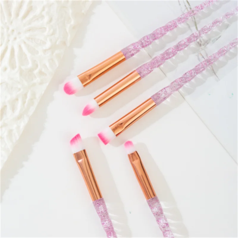 Przyjazne dla skóry metalowe uchwyty, personalizowane, z regulowanym uchwytem na dłoń, łatwe do czyszczenia, 10-częściowy zestaw super elastycznych pędzli do makijażu.