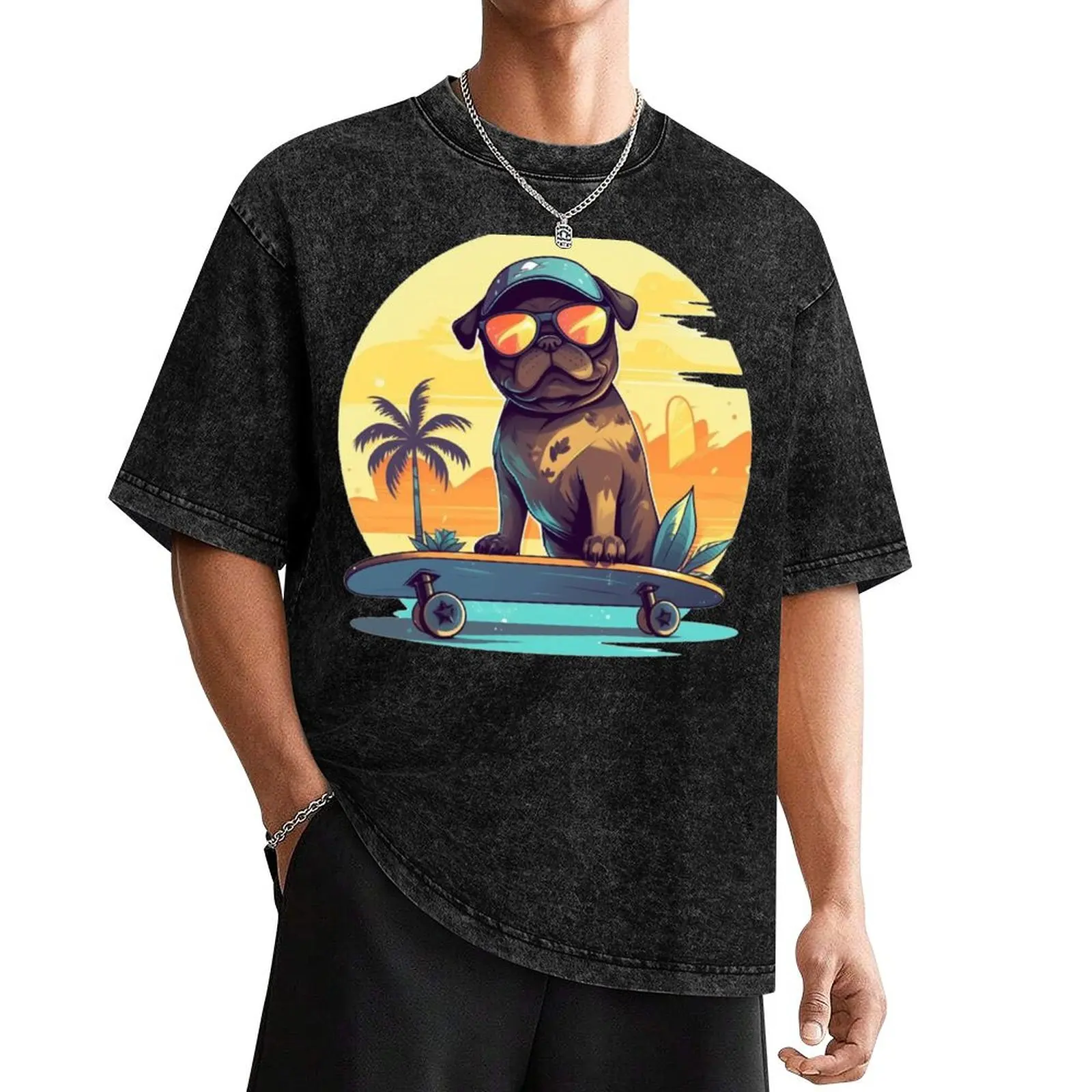 

Livin la Vida Pug Life T-Shirt quick-drying gifts for boyfriend cotton graphic tees Clothing Men's cotton t-shirt