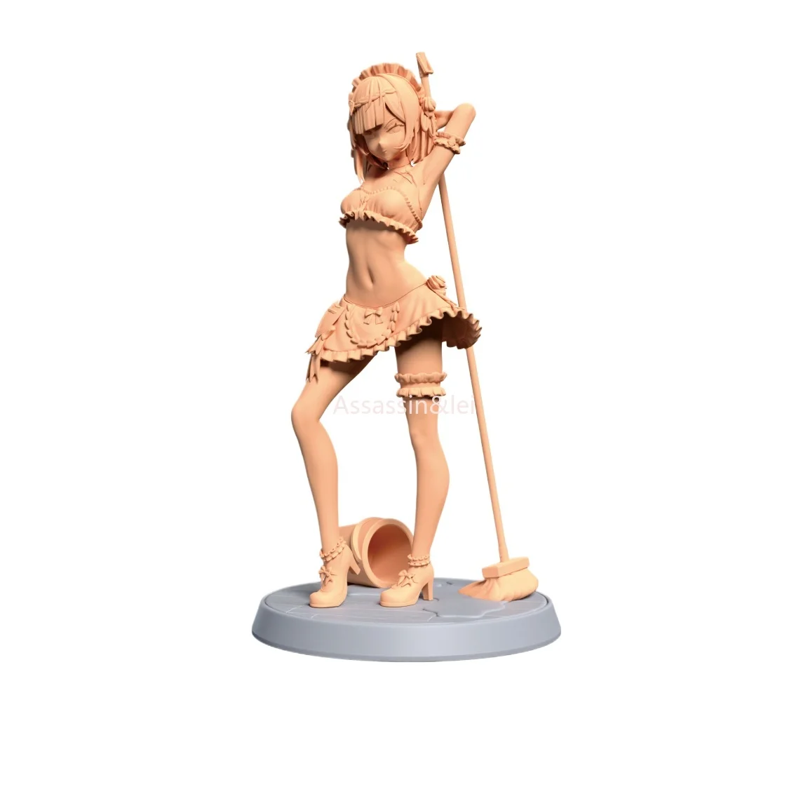 Gra Anime figurka peryferyjna Genshin Impact seksowna pokojówka Noelle żywica biały model GK bezbarwny model klasyczna ręka do 1/64 1/43 1/24