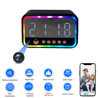 4K Smart Wi-Fi Dazzling colors Alarm Clock Camera Bluetooth speaker FM radio Ultra HD Nanny Video Recorder Home Indoor Table cam
