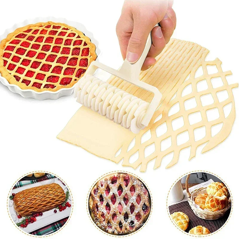 Creative Pizza Roller Cutter Pizza  Pastry Lattice Roller Cutter Wheel for Wheel Wellington Steak Kitchen Baking Pastry Tools
