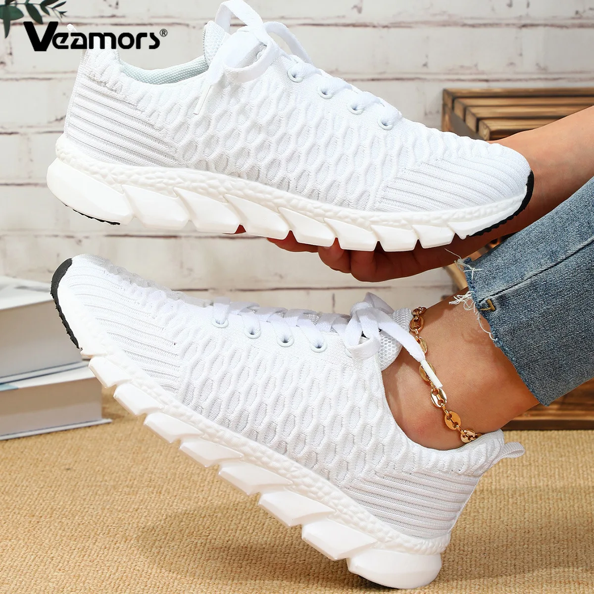 

Вязаные женские прогулочные кроссовки, легкие повседневные кеды, мужские эластичные кроссовки, дышащие сетчатые кроссовки для путешествий и бега, мягкая подошва