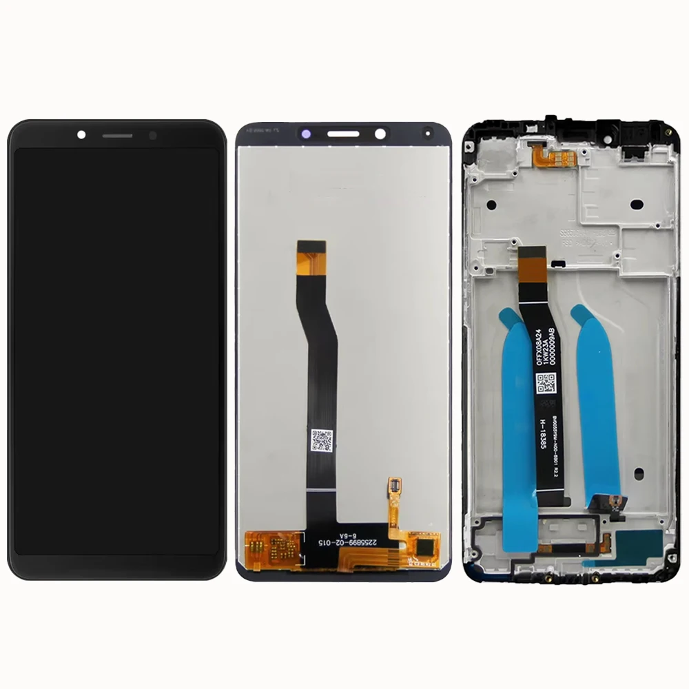 Schermo LCD da 5.45 "per Xiaomi Redmi 6A M1804C3CG Display LCD Touch Screen Digitizer con cornice per sostituzione Redmi 6 M1804C3DG