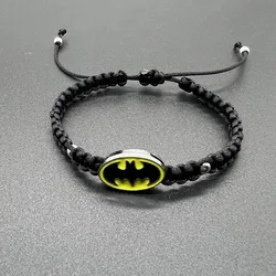 New Handwoven Black String Rope Charm Bracelet for Women and Men Unisex Bat Spider Adjustable Braided Bracelet Jewelry Wholesale