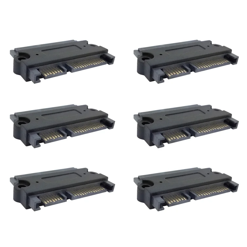 6X SATA 22P 7 + 15 ذكر إلى SATA 22Pin أنثى محول محول