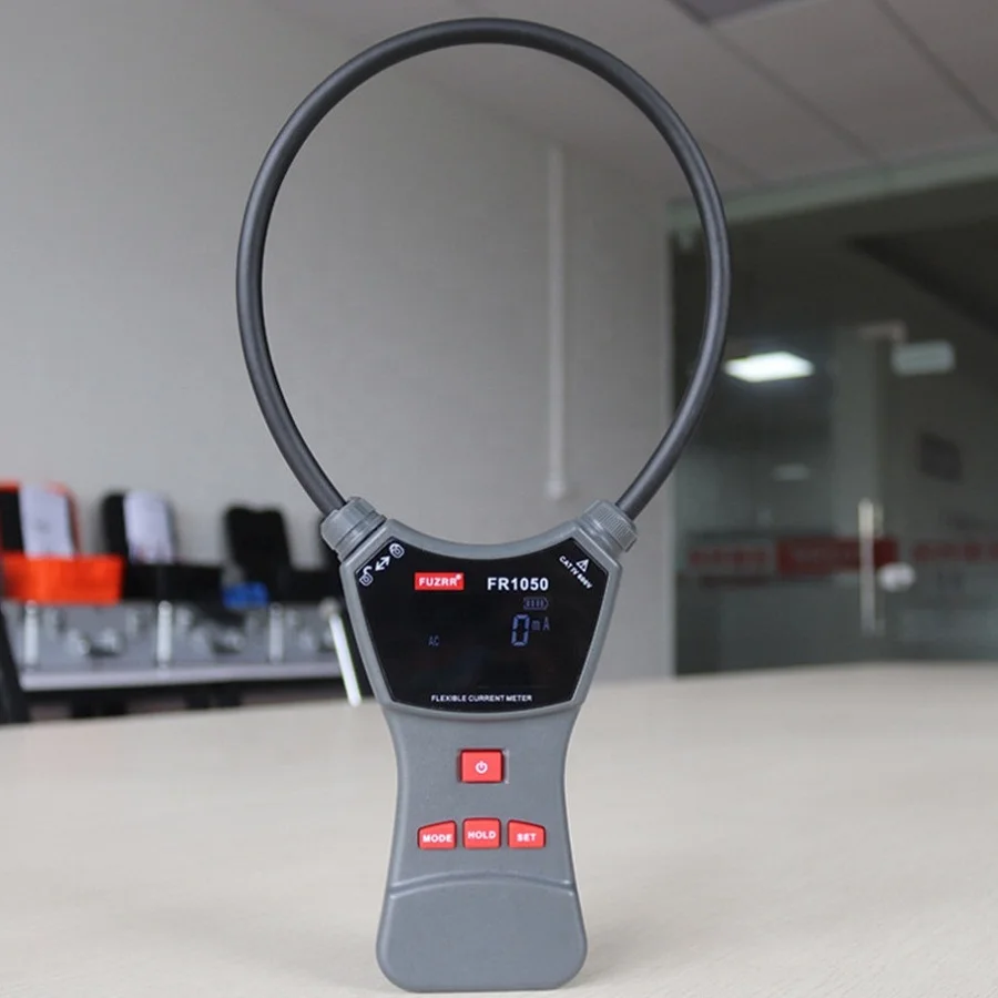 Imagem -02 - Grande Vazamento Corrente Tester Braçadeira Flexível Amperímetro ac dc 1000v Voltage Phase Frequency Meter Fr1050a Fr1050 Fr1050e 10000a
