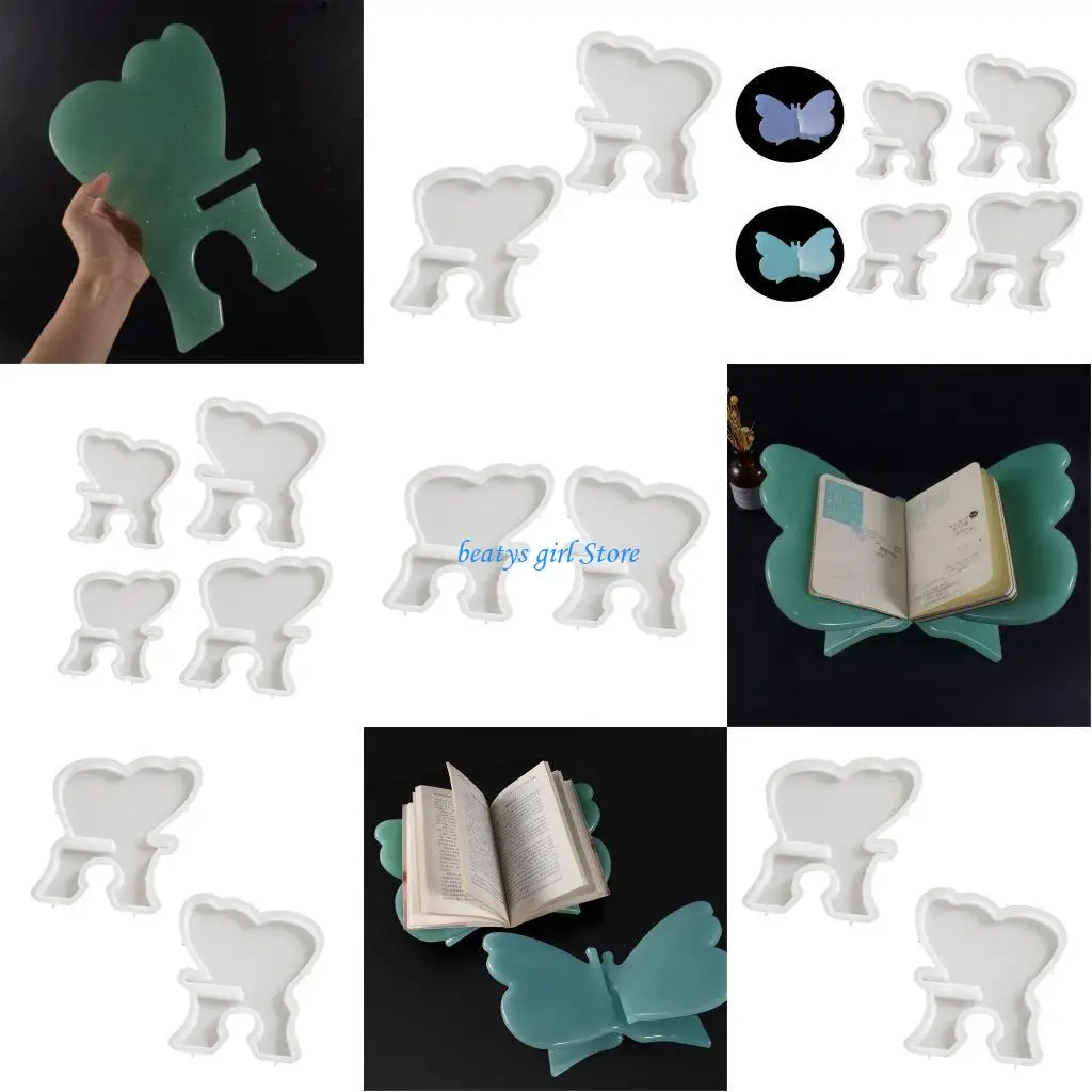 

C7AB Silicone Butterfly Bookshelf Mold Scratch proof Safe Childrens Room Decoration Practical Book Organiser For Students