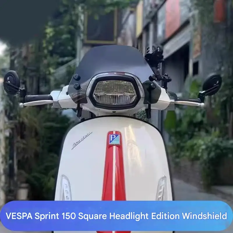 For Piaggio windshields Vespa windshields Sprint 150 square lights original Sprint 150 windshield modification