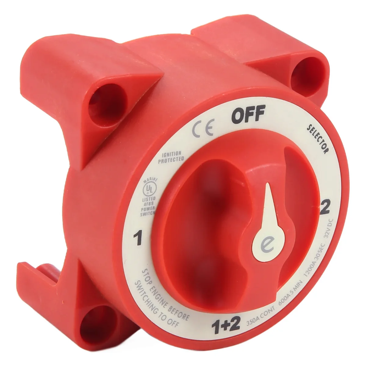 

DC 32V 350A Battery Switch 4-Position Selector Marine Boat Battery Selector Switch Disconnect for Marine Boat