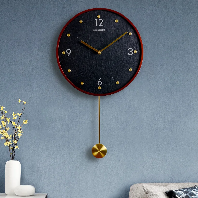 The product can be customized. Wall Clock Living Room Nordic Art Clock Wall Hanging Simple Modern Personalized