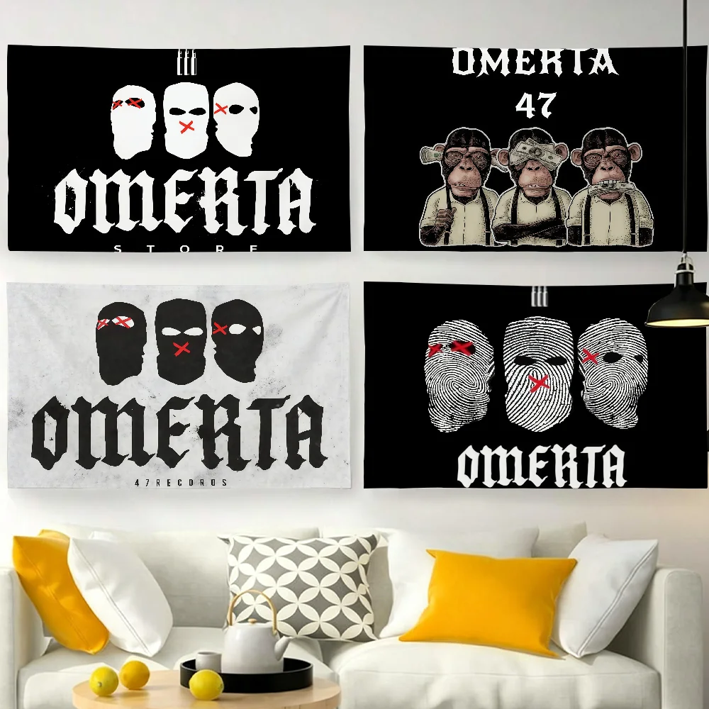 Rapper O-Omerta-S M-Maes 47 flag For Garden Party Living Room Home Balcony Wall Decor Banner Bedroom Outdoor Tapestry