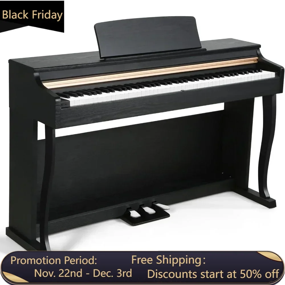 Piano, 88 Keys Action Keyboard Piano,Upright Piano Keyboard for Beginner,Home Electric Piano with 380 Tones,128 Rhythms,88 Demo