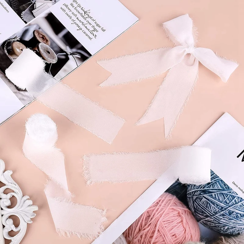 6PCS 4Cmx5m Gift Ribbon Wedding Festival Ribbons Women Chiffon Ribbon Decorative Ribbon For DIY Crafts