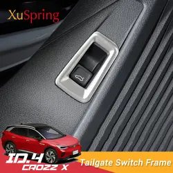 Car Rear Tail Trunk Door Open Button Switch Stickers For VW ID.4 ID4 GTX Crozz X PRO 2021 2022 2023 Interior Garnish Trim Frame