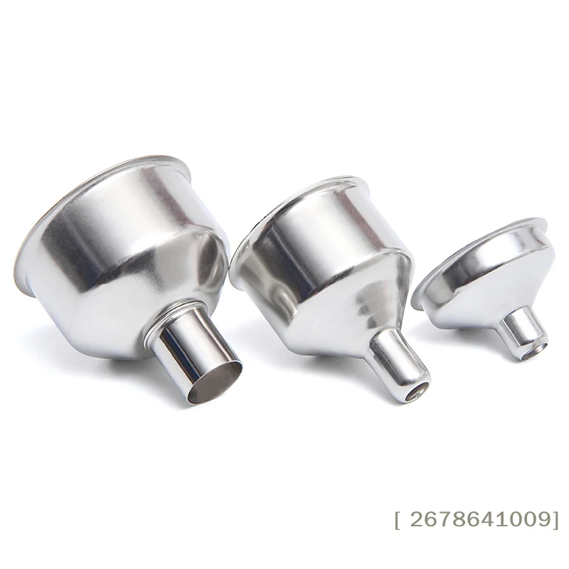 ♥Kitchen Funnel Set - 2 Sizes Stainless Steel Funnels for Oil, Sauce & Spice Dispensing|〔YY33〕