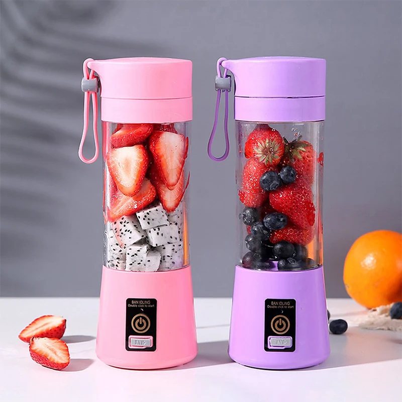 6 Blades Mini Juicer Portable Blender Fruit Milkshake Handheld Electric Juicer Cup USB Multifunction Blender Kitchen Supplies