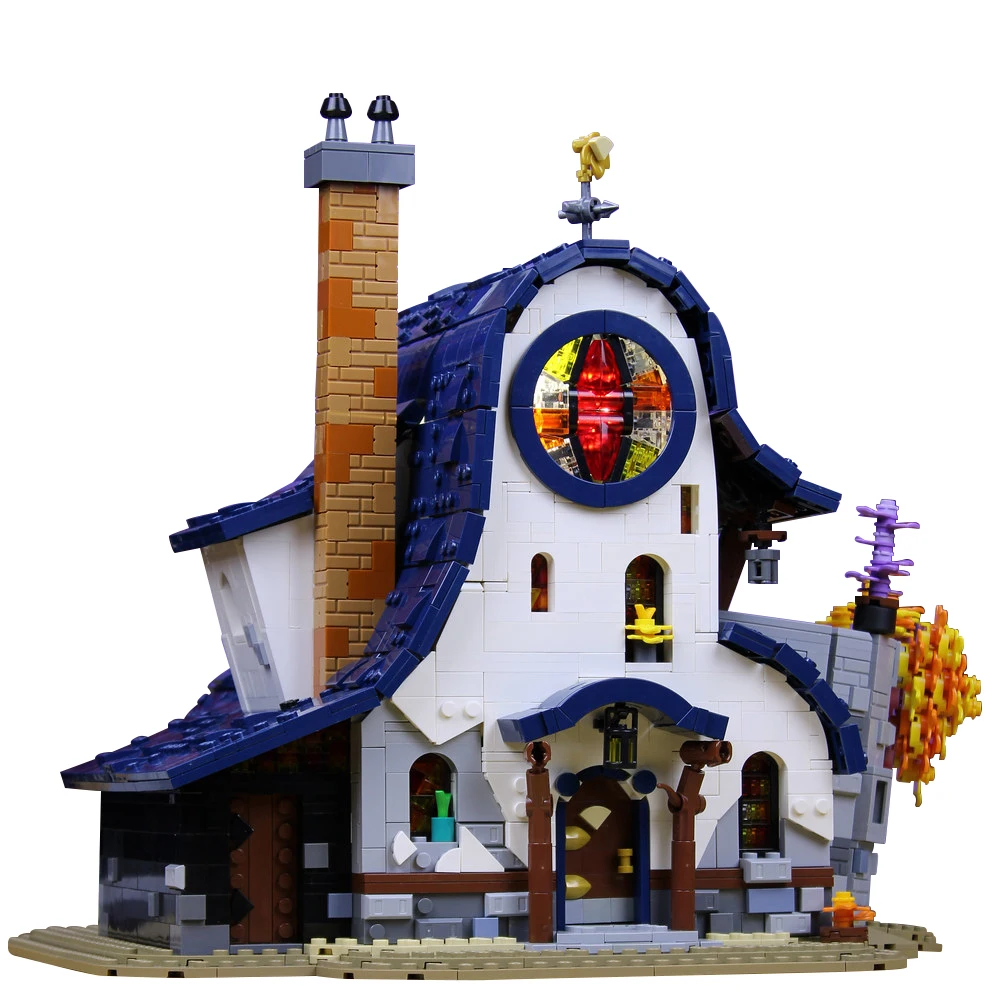 

MOC Owller House Building Blocks Set Creative Cartoon Scene Eda's Owl Shack Architecture Forest Hut Bricks Toys