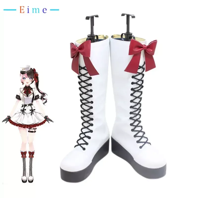 Vtuber Hinano Tachibana Cosplay Shoes Halloween Carnival Boots PU Leather Shoes Cosplay Props Custom Made