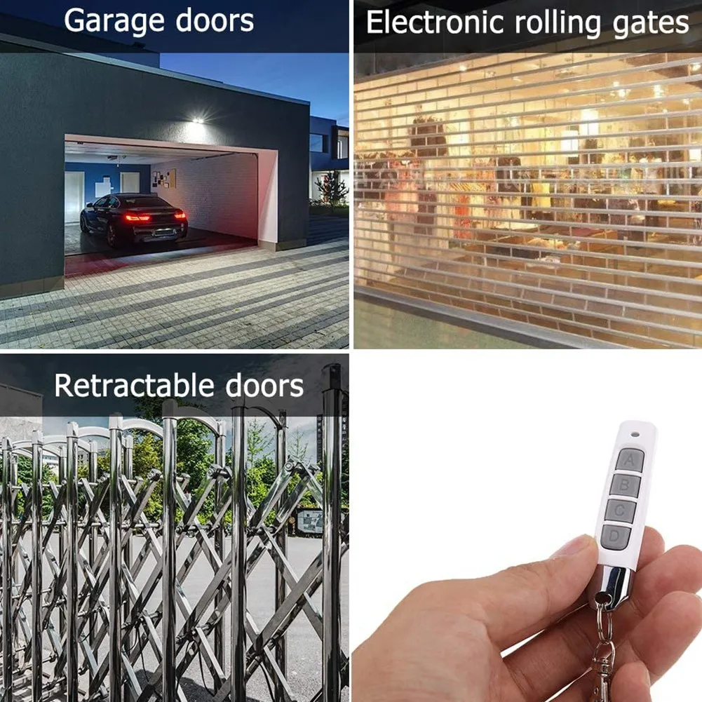 Mando a distancia Universal para puerta de garaje, 3 piezas, 4 botones, duplicador, 433MHZ